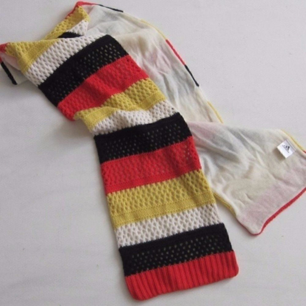 ADIDAS Scarf Unisex Knitted Striped